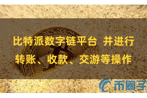 比特派数字链平台 并进行转账、收款、交游等操作